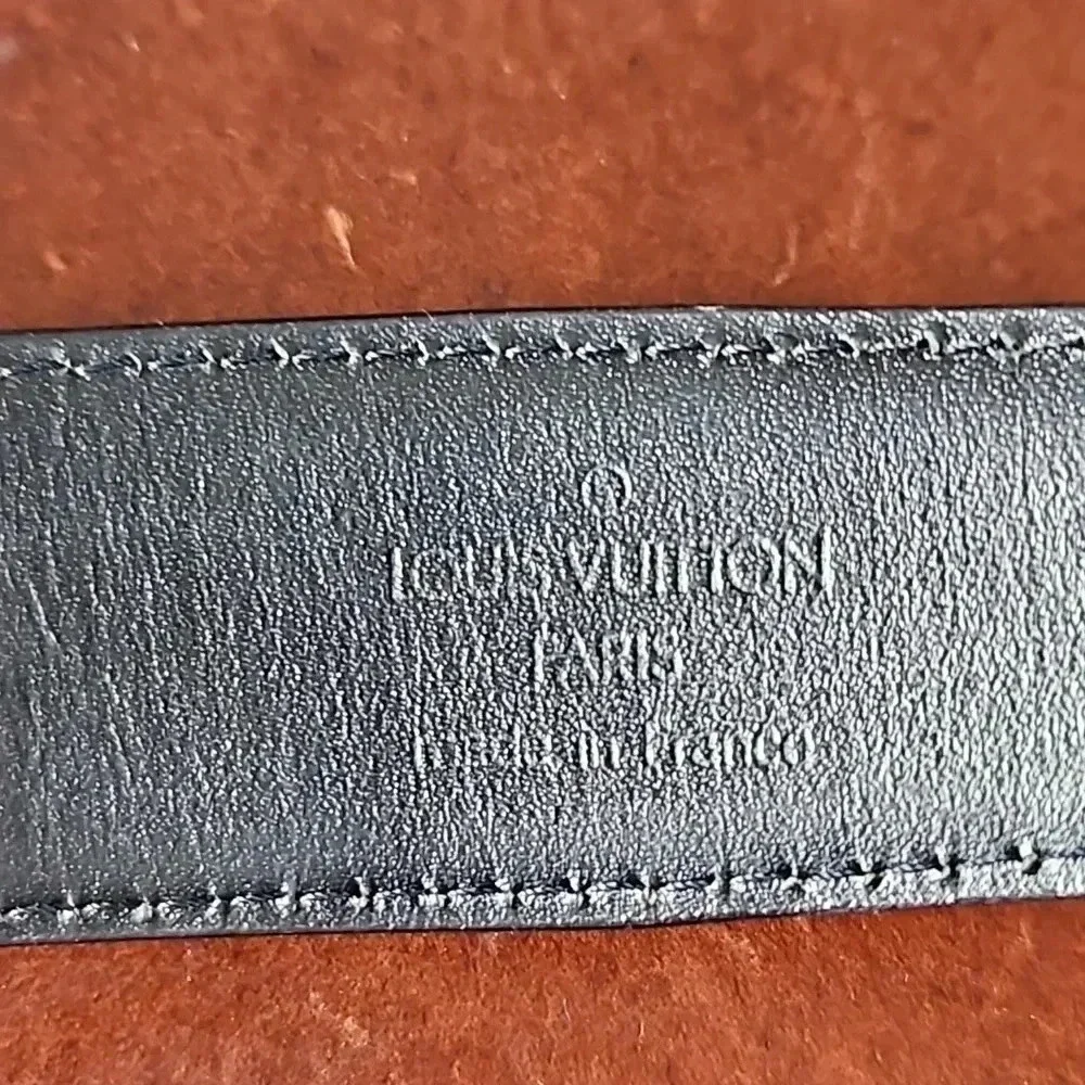 Louis Vuitton Saintulle Noir Epi Belt 104cm Fits Size 31 - 36 - Pre-owned